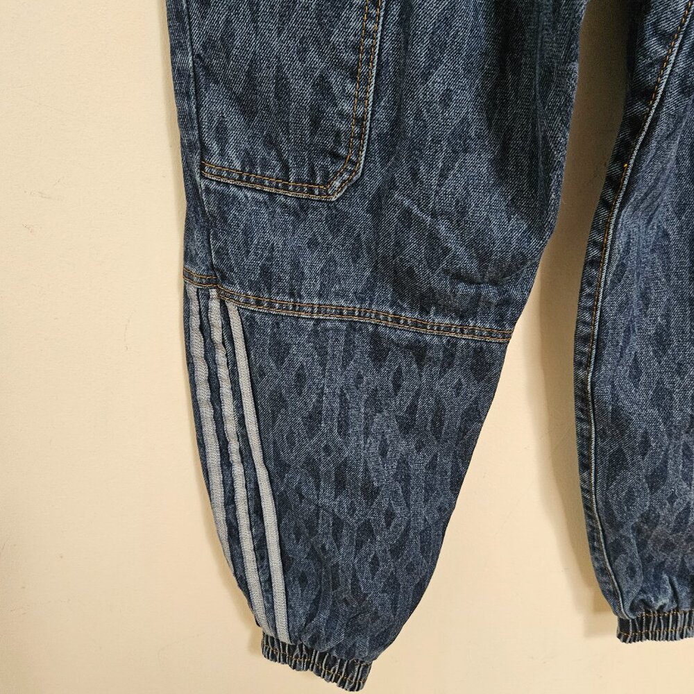 Adidas x IVY PARK Women's Denim Joggers Jeans XS Monogram Blue - Picture 11 of 14